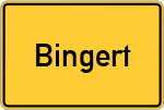 Place name sign Bingert
