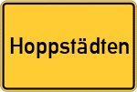 Place name sign Hoppstädten