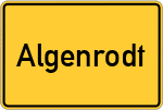 Place name sign Algenrodt
