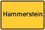 Place name sign Hammerstein, Nahe