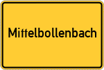 Place name sign Mittelbollenbach