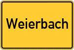 Place name sign Weierbach