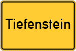 Place name sign Tiefenstein