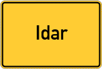 Place name sign Idar
