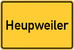Place name sign Heupweiler