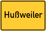 Place name sign Hußweiler