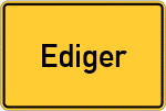 Place name sign Ediger