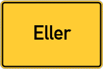Place name sign Eller