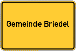 Place name sign Gemeinde Briedel