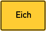 Place name sign Eich, Eifel