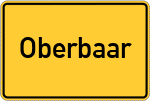 Place name sign Oberbaar