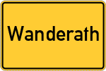 Place name sign Wanderath