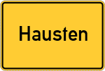 Place name sign Hausten