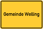 Place name sign Gemeinde Welling