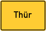 Place name sign Thür