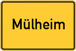 Place name sign Mülheim