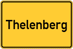 Place name sign Thelenberg, Westerwald