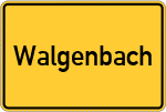 Place name sign Walgenbach, Westerwald