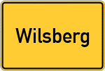 Place name sign Wilsberg, Westerwald
