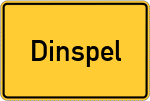 Place name sign Dinspel