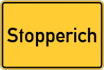 Place name sign Stopperich