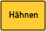 Place name sign Hähnen, Gemeinde Dattenberg