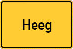 Place name sign Heeg, Westerwald