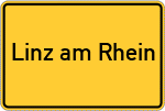 Place name sign Linz am Rhein