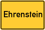 Place name sign Ehrenstein