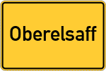 Place name sign Oberelsaff