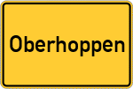 Place name sign Oberhoppen