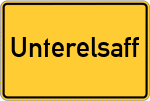 Place name sign Unterelsaff