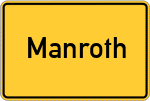 Place name sign Manroth