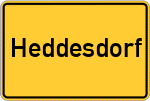 Place name sign Heddesdorf