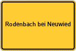 Place name sign Rodenbach bei Neuwied