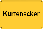 Place name sign Kurtenacker