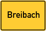 Place name sign Breibach