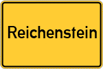 Place name sign Reichenstein, Westerwald
