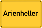 Place name sign Arienheller