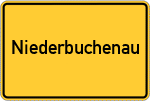 Place name sign Niederbuchenau, Wied