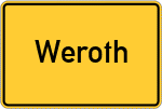 Place name sign Weroth