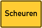 Place name sign Scheuren