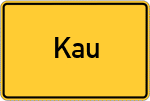 Place name sign Kau