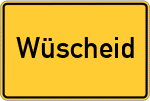 Place name sign Wüscheid