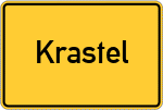 Place name sign Krastel