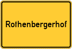Place name sign Rothenbergerhof, Hunsrück