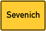 Place name sign Sevenich, Hunsrück