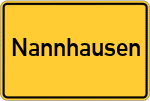 Place name sign Nannhausen
