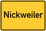 Place name sign Nickweiler