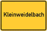 Place name sign Kleinweidelbach